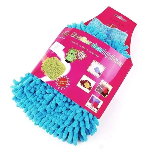 Double Sided Durable Super Mitt Microfiber Car Window Washing Cleaning Cloth Duster Towel Gloves - Image 2
