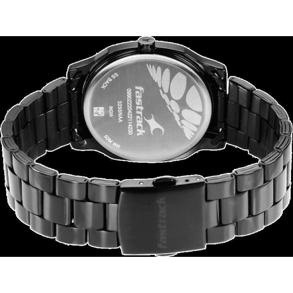 Fastrack Stunners Quartz Analog Black Dial Stainless Steel Strap Watch for Guys  3255NM02 - Image 5