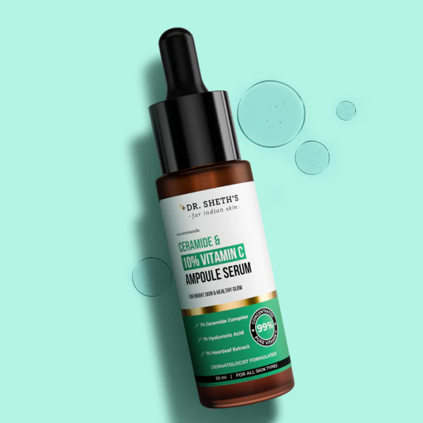 Dr. Sheth's Non-Irritating Ceramide & 10% Vitamin C Ampoule Serum - 30ml - Image 7