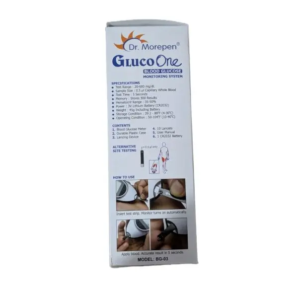 Dr. Morepen BG-03 Gluco One Glucometer (Machine only | No Strip) - Image 4