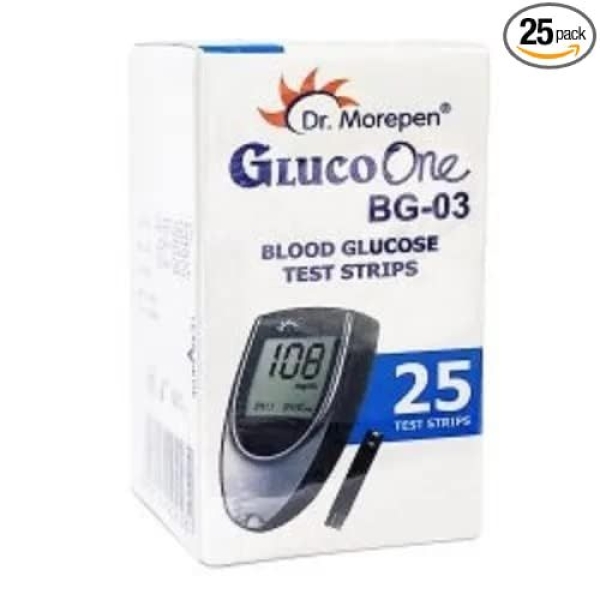 Dr. Morepen Glucometer 25 Strips With 50 Pieces Lancet 2 In 1 - Image 2