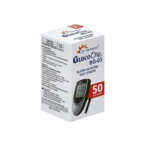 Dr. Morepen Glucometer 50 Strips With 100 Pieces Lancet 2 In 1 - Image 2