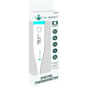 Dr. Seibert Digital Thermometer DST-01 FDA Registered Professional Accuracy Beep Alarm 1 MIN Fast Reading Non-Contact Forehead Thermometer