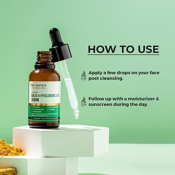 Dr. Sheth’s Haldi & Hyaluronic Acid Serum - 30ml - Image 2