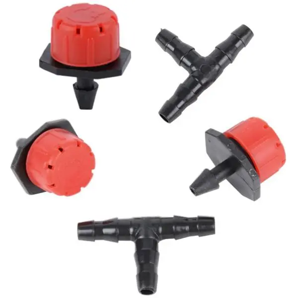 Drip irrigation Emitters, 10+10Pcs/set With 10 Meters 4/7mm Pipe Drip Irrigation Parts For Garden Watering System, Adjustable Nozzle Drip Irrigation Spray Nozzle, Used In Vegetable Gardens, Gardens, Orchards, etc - Image 2