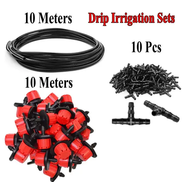 Drip irrigation Emitters, 10+10Pcs/set With 10 Meters 4/7mm Pipe Drip Irrigation Parts For Garden Watering System, Adjustable Nozzle Drip Irrigation Spray Nozzle, Used In Vegetable Gardens, Gardens, Orchards, etc - Image 5