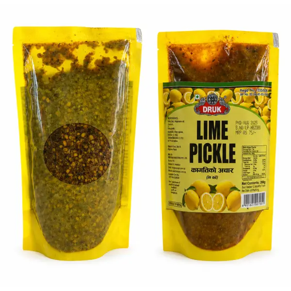 Druk Lime Pickle Tangy & Spicy Nimbu Ka Achar (200g) - Image 2