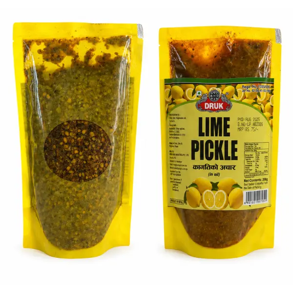 Druk Lime Pickle Tangy & Spicy Nimbu Ka Achar (200g) - Image 3