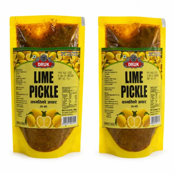 Druk Lime Pickle Tangy & Spicy Nimbu Ka Achar (200g) - Image 4
