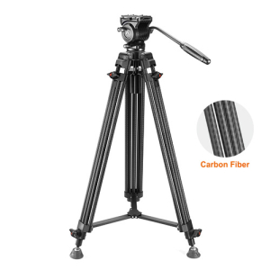 E-Image EK521 Carbon Fiber Video Tripod System -65mm bowl size