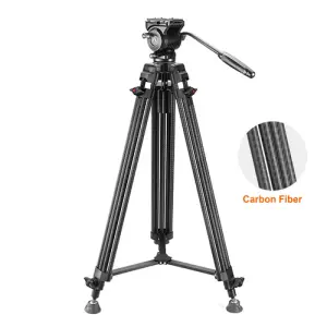 E-Image EK521 Carbon Fiber Video Tripod System -65mm bowl size