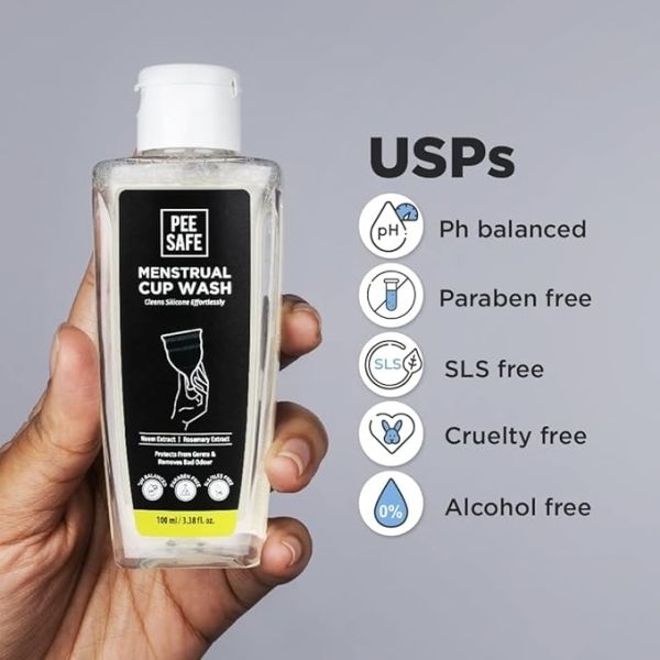 e Menstrual Cup Wash – Gentle Intimate Cleanser for Menstrual Cup Hygiene | 100ml - Image 2