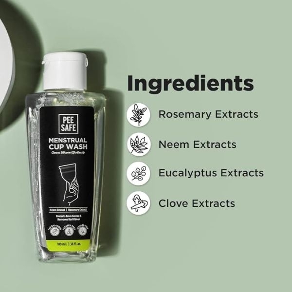 e Menstrual Cup Wash – Gentle Intimate Cleanser for Menstrual Cup Hygiene | 100ml - Image 3