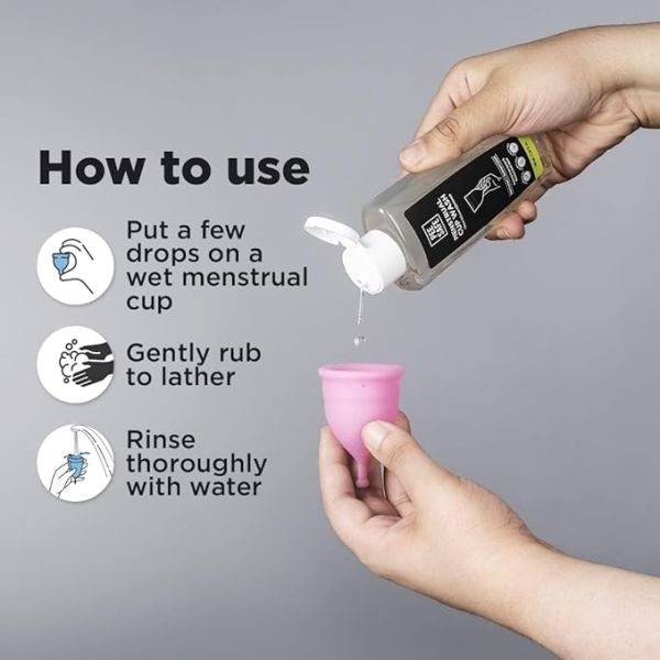 e Menstrual Cup Wash – Gentle Intimate Cleanser for Menstrual Cup Hygiene | 100ml - Image 4