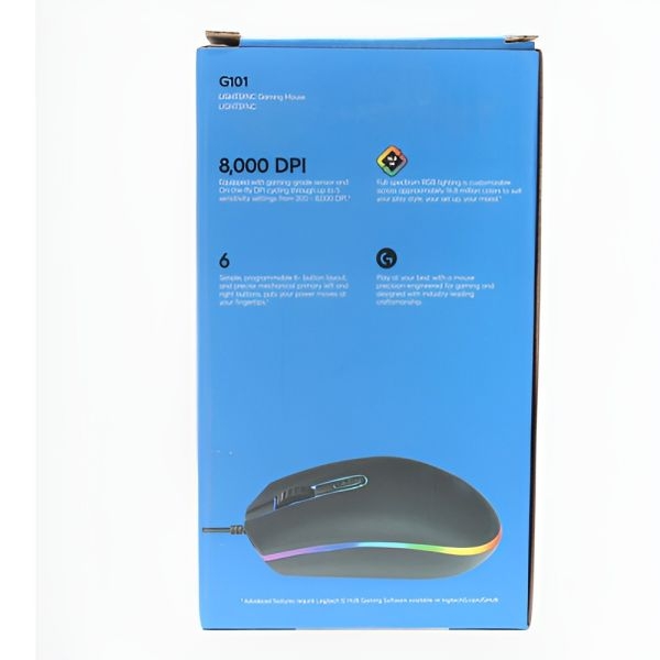 Solid Power G101 Optical LightSync Gaming Type Mouse USB - Image 3