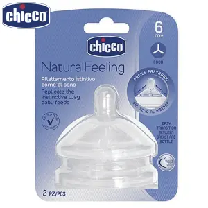 Chicco 2 Teats Natural Feeling 6M+ F Food