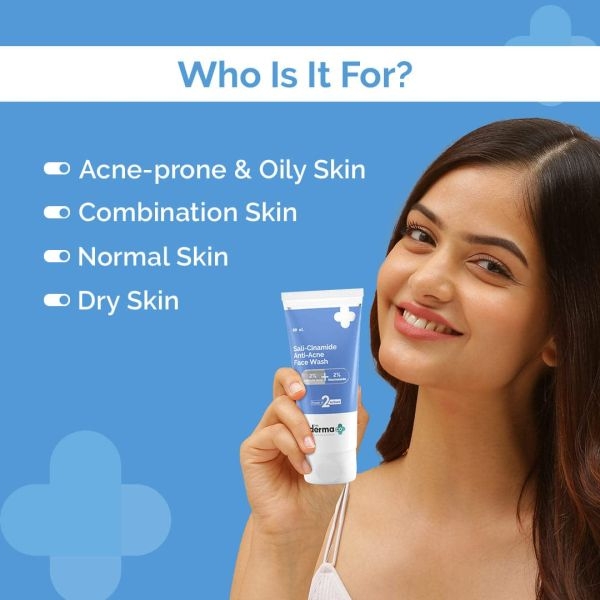 The Derma Co Sali-Cinamide Anti-Acne Face Wash with 2% Salicylic Acid & 2% Niacinamide - 80ml - Image 4