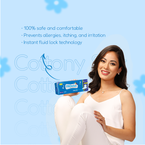 PADelux Sanitary Pads Cottony Soft 240 mm-6 Pads (pack of 10) - Image 3
