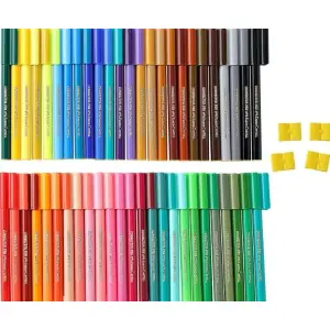 Faber-Castell Connector Pens – 50 Color Set | Washable & Creative Coloring Pens