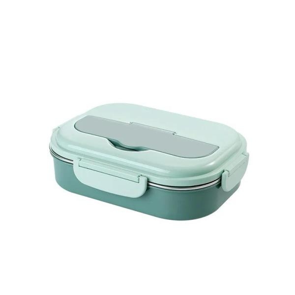 Stainless Steel Insulated Lunch Box With Compartments, Large Size 3 Compartments With Soup Bowl Spoon Fork - Image 2