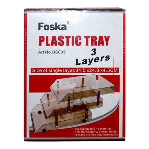 Foska Plastic Office/File Tray/ 3 Layer Art no. BS805 By Mitrata