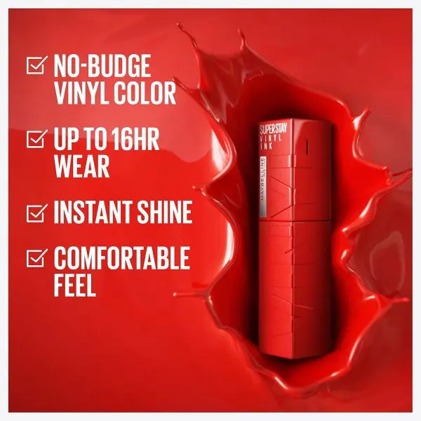 Maybelline New York SUPERSTAY VINYL INK liquid lipstick 45 Capricious by Genuine Collection - Image 2