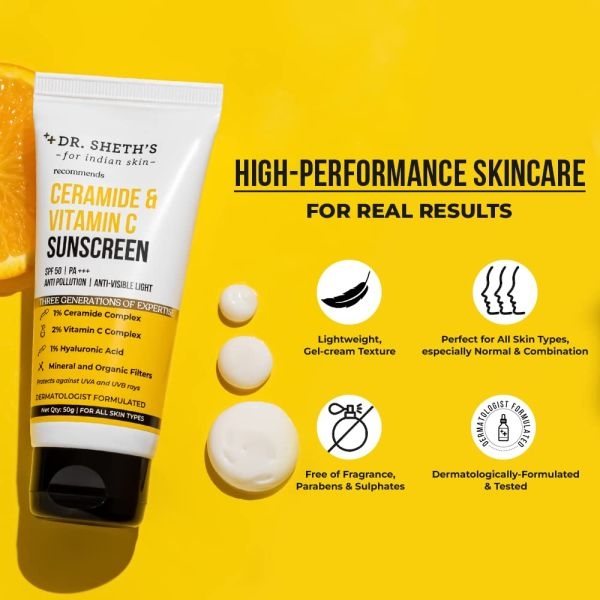 Dr. Sheth's Ceramide & Vitamin C Sunscreen 50g - Image 5
