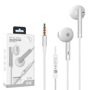 Kin K98 Metal Shell Bass Earphones with Mic (Color May Very)