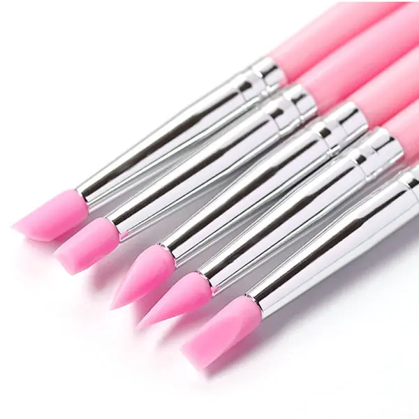 Nail Art Silicon Pen for Nail Technicians Nail Design Manicure Tool Pedicure Tool Set Beauty Accessories 5pcs Set - Image 2