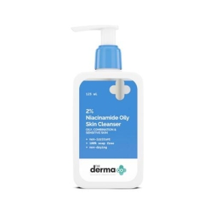 The Derma Co 2% Niacinamide Oily Skin Cleanser For Sensitive, Oily & Combination Skin-125ml