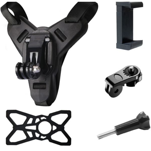 Helmet Chin Mount With Mobile And Action Camera Holder Bracket And Phone Holder Lace - Image 2