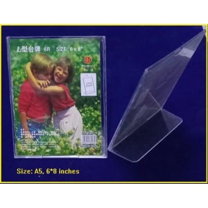 QR Stand/ Brouchure Stand /Multipurpose L Shape 6X8 Size Acrylic Stand