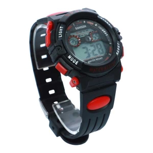 Black/Red Color Digital LED Display,Auto Date Watch For Kids