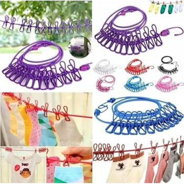 12 Clips Cloth Drying Rope - Image 4