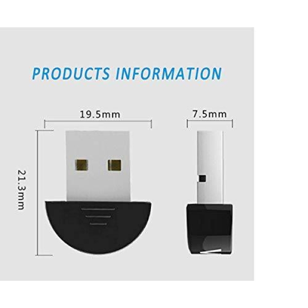 Bluetooth 5.0 Adapter for PC,USB Bluetooth Dongle Wireless Transfer for Desktop Windows 10/8.1/8/7, - Image 6