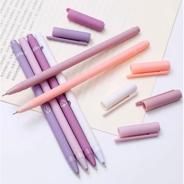KOJA Kawaii Aesthetic Gel Pens - School Supplies - Black Ink Gel Pen Set of 6 - Image 3