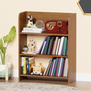 Open 3 Layer Engineered Wood Multipurpose Rack Bookshelf for Living Room, Bedroom, Office Storage Organizer Home and Office Purpose in Brown