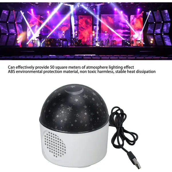 Car Crystal Ball LED Light RGB Star Moon Projector Stage Light Party Light for Club Bar - Image 2