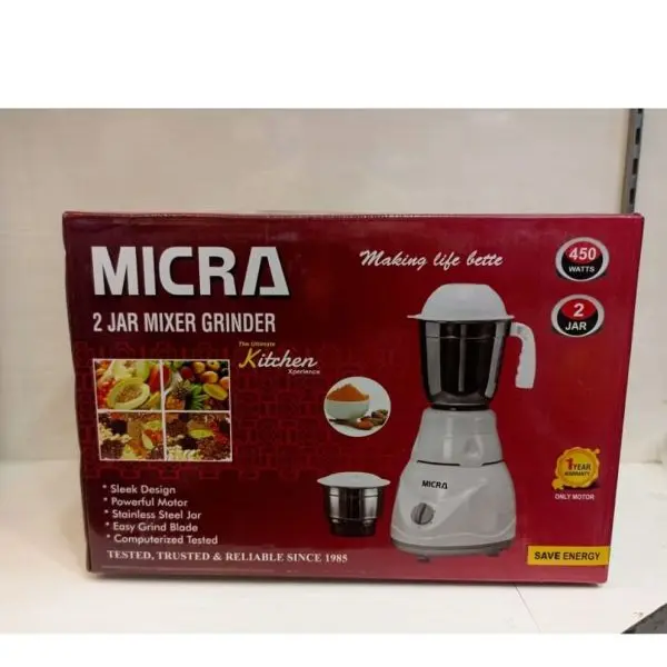Micra Mixer Grinder 2 Jar 400 Watts - Image 3