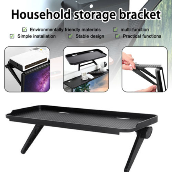 Screen Shelf,TV Shelf, Mountable Monitor/TV/Screen Top Shelf, TV Tray, Shelf Monitor Mount Organizer, Media Device Storage Shelf - Image 3