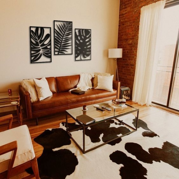 3pc Leaf Wooden Canvas Wall Art Decor Sculpture Decorative Home Décor Large (3ft) - Image 3