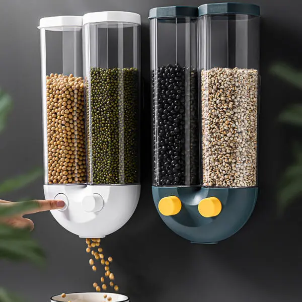 Transparent Sealed Storage Box Grains Food Storage Tank Household Kitchen Cans Containers Dry Cereals Box Rice Bean Dispenser - Image 2
