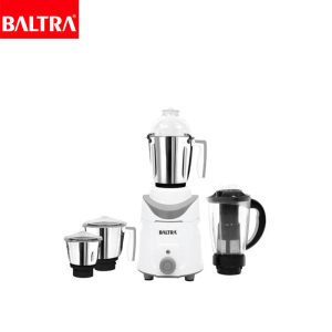 BALTRA Force Mixer Grinder | 4 jar | Heavy duty commercial application| 1.5L poly carbonate jar | 2L jumbo Jar, 1.2 L dry jar & 0.5 L chutney Jar | SS blades for precise & consistent results | Strong ABS body | 3 speed rotary control with incher | 1200W