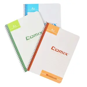A5 Comix Spiral Note Book 50 Sheets 12 Pcs Multicolor