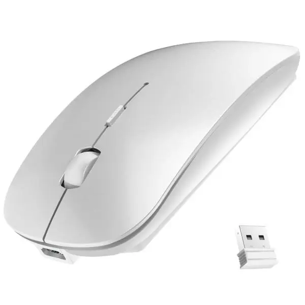 Ultra-Thin 2.4G Office Wireless Mouse Mute Charging Mouse Notebook Home Mouse With USB Receiver - Image 3