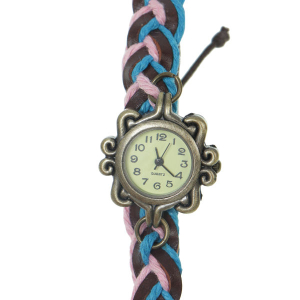 Fashion Bracelets Clock Leaf Pendant Bracelet Watch For Women