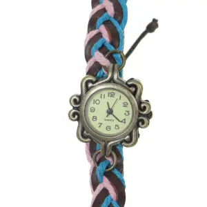 Fashion Bracelets Clock Leaf Pendant Bracelet Watch For Women