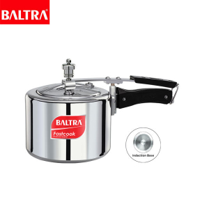 BALTRA Baby Pressure Cooker | Fastcook 1.2 Ltr | Induction Based | Automatic safety valve | Aluminium pressure cooker | New improved vent weight | Long lasting sealing ring/gasket | 7 Year Warranty