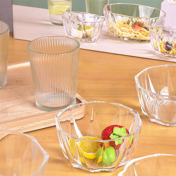 Nepliving Transparent Glass And Desert Bowl Set - (Five Transparent Glass And Five Transparent Bowl) - Image 4
