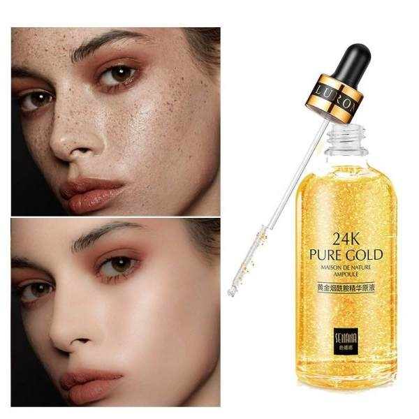 Made in Korea 24k Goldzan Ampoule 99.99 Gold Face Serum 100 ML. Anti Acne/Pimples/Dark Spot - Image 4